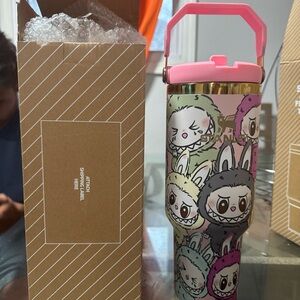 Stanley Pink Lid Tumbler with Cartoon Characters